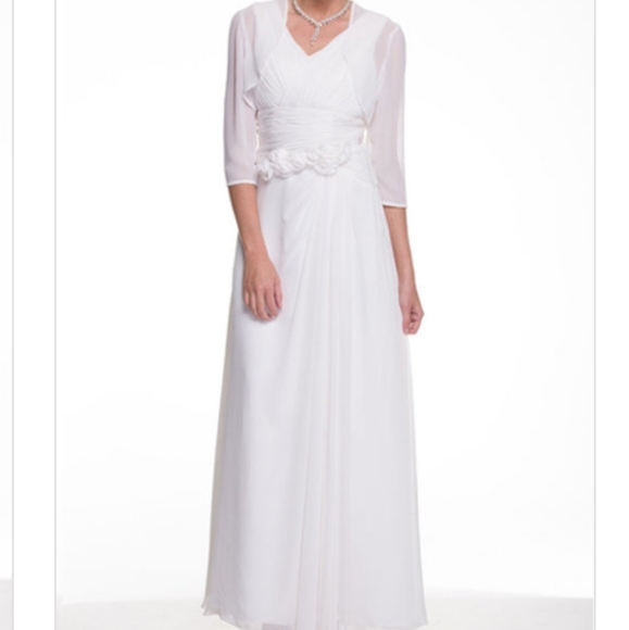 off white chiffon dress